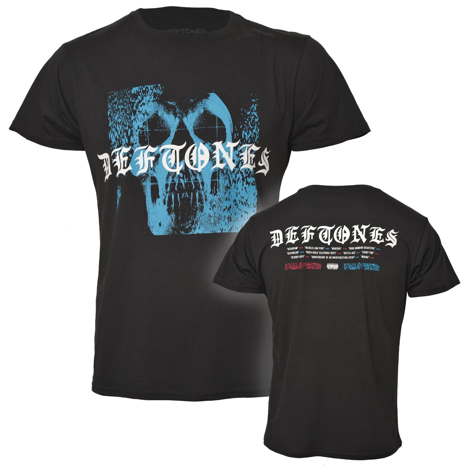 Official Deftones T Shirt Static Skull Black New S M L XL XXL