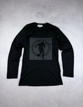 Dirk Bikkembergs Vintage Long Sleeve Shirt Black Football Soccer Graphic Tee M