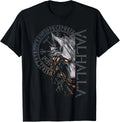 Valhalla Wolf Wolves Odin_s Runes Nordic Compass Viking Gift Unisex T-Shirt