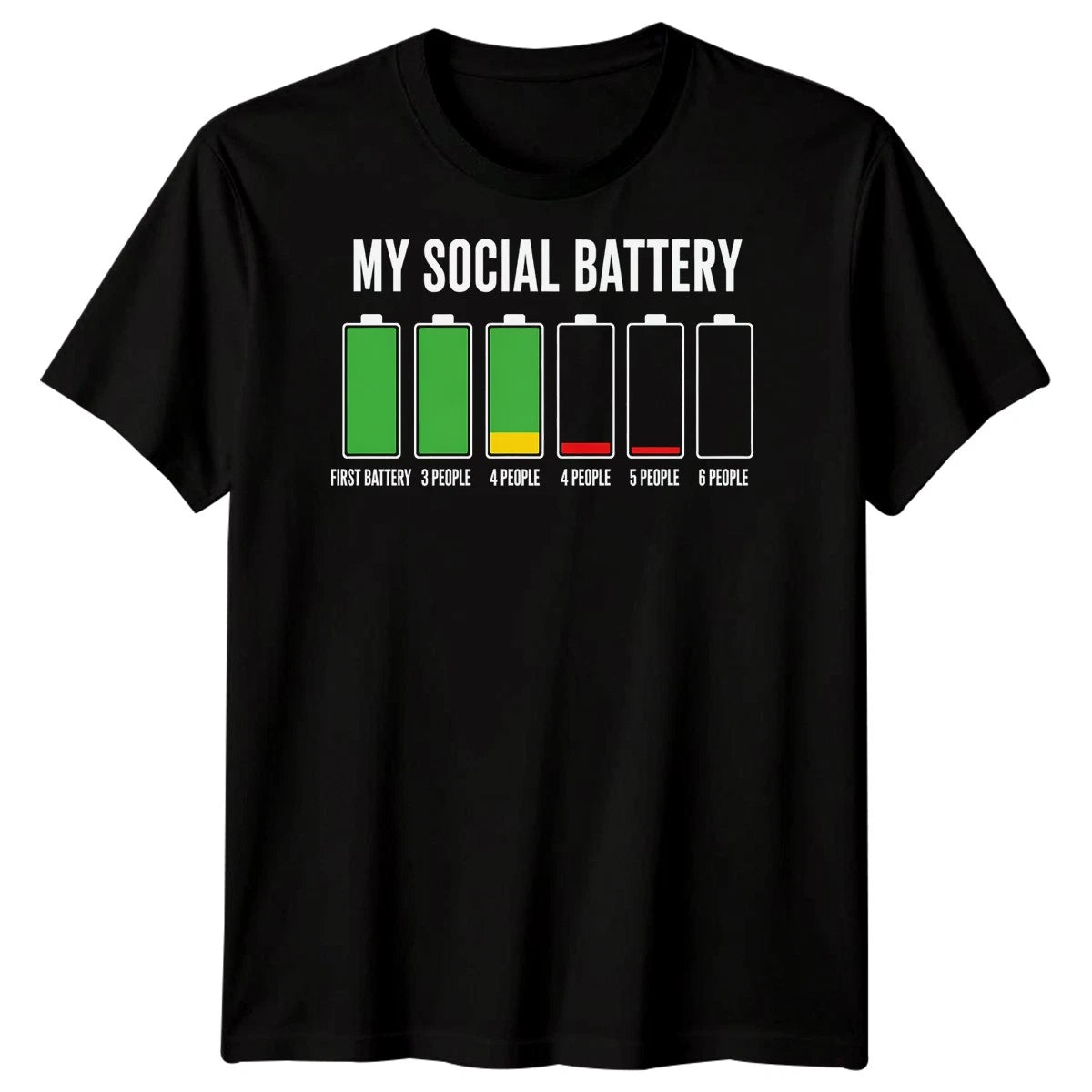 My Social Battery Introvert Humor Lifestyle Mens Tee Funny Graphic