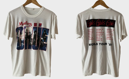 1987 Motley Crue Girls Girls Girls World Tour Vintage Tee Shirt S-5XL