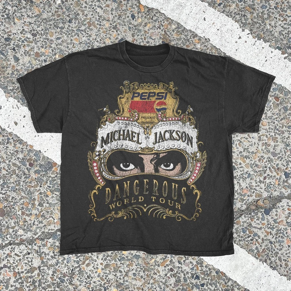 Michael Jackson's Dangerous 90s Classic T-Shirt Black S