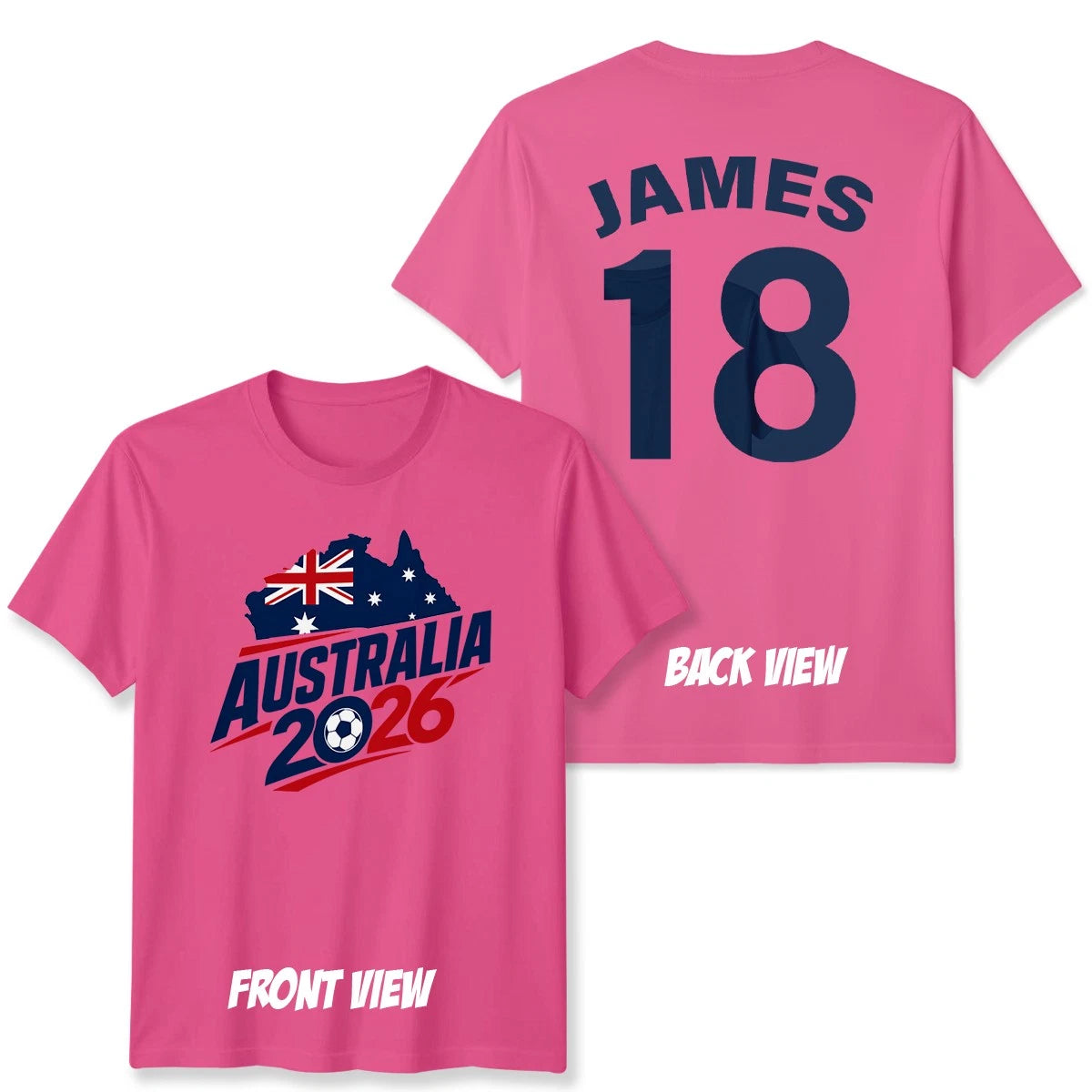 Football Personalized Unisex T Shirt Custom Name Number Australia Game Day Top