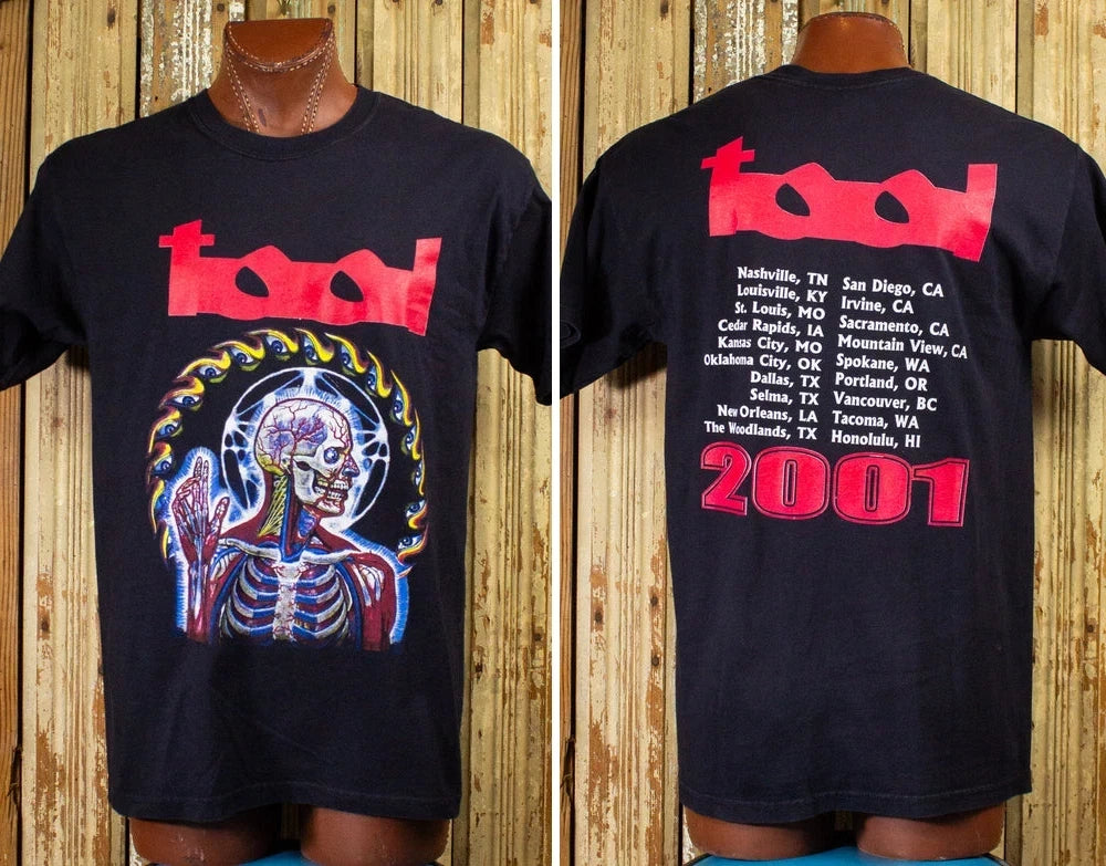 Vintage Tool Lateralus Tour Concert T Shirt 2001 Black S-5XL