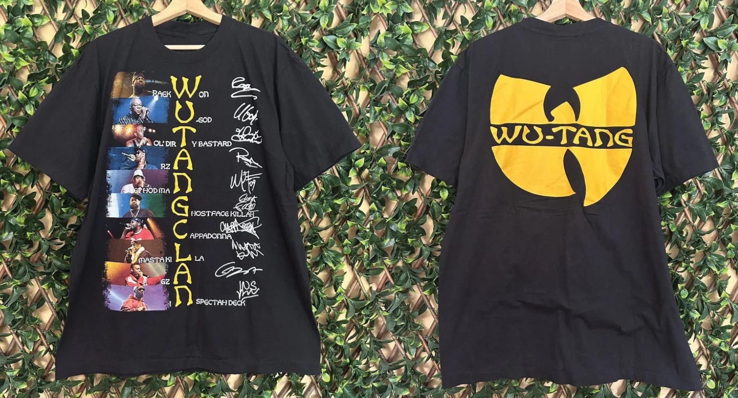 Wu-Tang Clan RZA Method Man Vintage Rap T-Shirt Streetwear Tee S-5XL