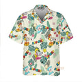 Mens Button Down Princess Video Game Characters Parody Hawaiian Novelty Shirt
