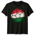 Hungary Flag Soccer Ball Sports Mens T-Shirt Womens Tee Graphic Unisex Top