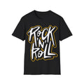 Rock'N'Roll T-Shirt, Graffiti Style Typography Tee, Classic Rock Regular Fit Top