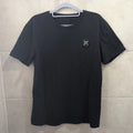 11 by Boris Bidjan Saberi Black T-Shirt Size L Metal Logo Patch Tech Streetwear