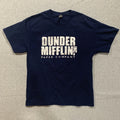 Unisex Size Large The Office Dunder Mifflin Navy Blue T-Shirt Gildan Advertising
