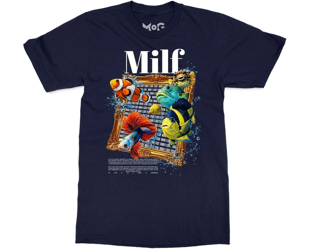 Funny Man I Love Fish T-Shirt Ocean Meme Fishing Tee Aquarium Sea Creature