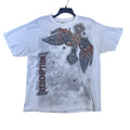 Redemption Y2K Shirt Mens Extra Large White Cross Wings Fleur-de-Lis Graphic Tee