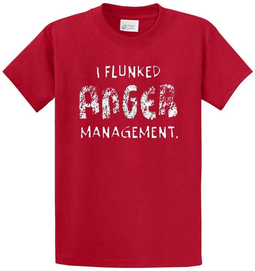 ANGER MANAGEMENT Cotton Printed Tee Shirt Regular and Big and Tall Sizes