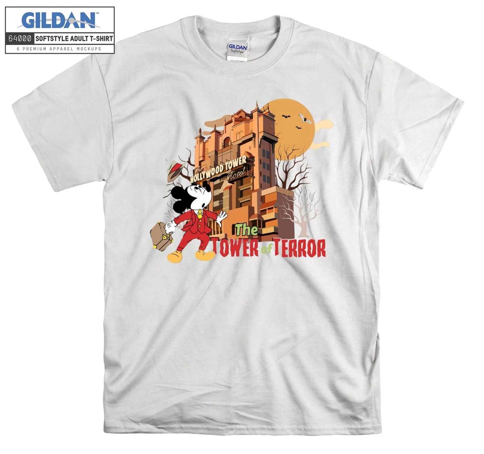 Disney Mickey Mouse Tower Of Terror Hallowe Hoodie Tshirt Men Women Unisex AB403