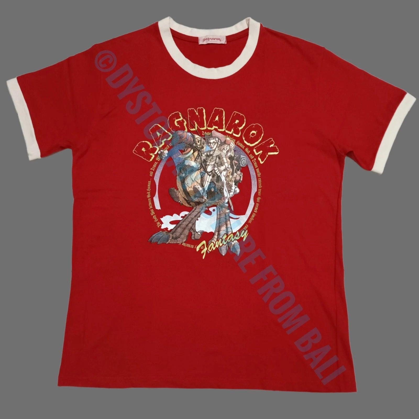 Rare Vintage 2003 Ragnarok - Peco Peco Knight Video Game Anime Ringer T-shirt
