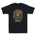 All Plants are Edible Some Only Once Funny Skull With Plants Meme Men's T-Shirt