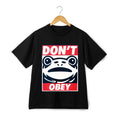 "DON'T OBEY" Protest T-Shirt - Cartoon Frog Design Anti-Authority Streetwear