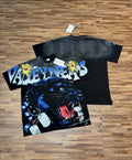 S-M-L-XL Valley Tee Shirt Black Short Sleeve
