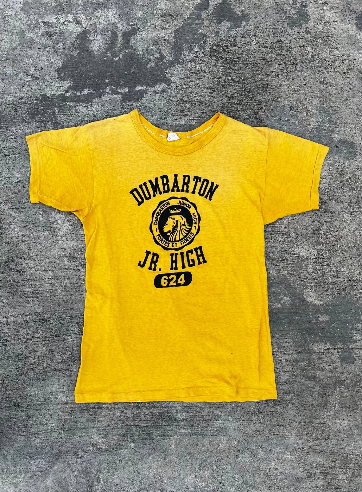 Vintage 50s  t-shirt   DUMBARTON JR.HIGH