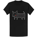 Gildan 5000 Kawaii Black Dog Folk Art T-Shirt - Cute Derpy Dog Lover Gift Tee