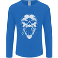 A Football Skull Footy Soccer Mens Long Sleeve T-Shirt