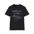 1970 Chevy Nova SS T-Shirt – Vintage Blue Muscle Car Graphic Retro Racing Tee