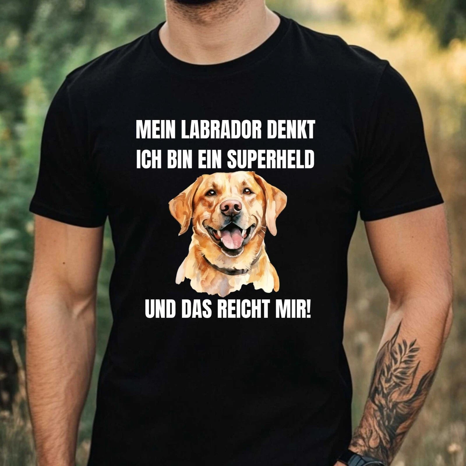 Men's Labrador Slogan Motif Cotton T-Shirt Size XS to 5XL