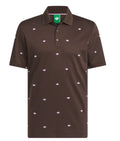 NEW MENS ADIDAS ORIGINALS MONOGRAM TREFOIL POLO SHIRT ~LARGE  #JX9265 BROWN PINK