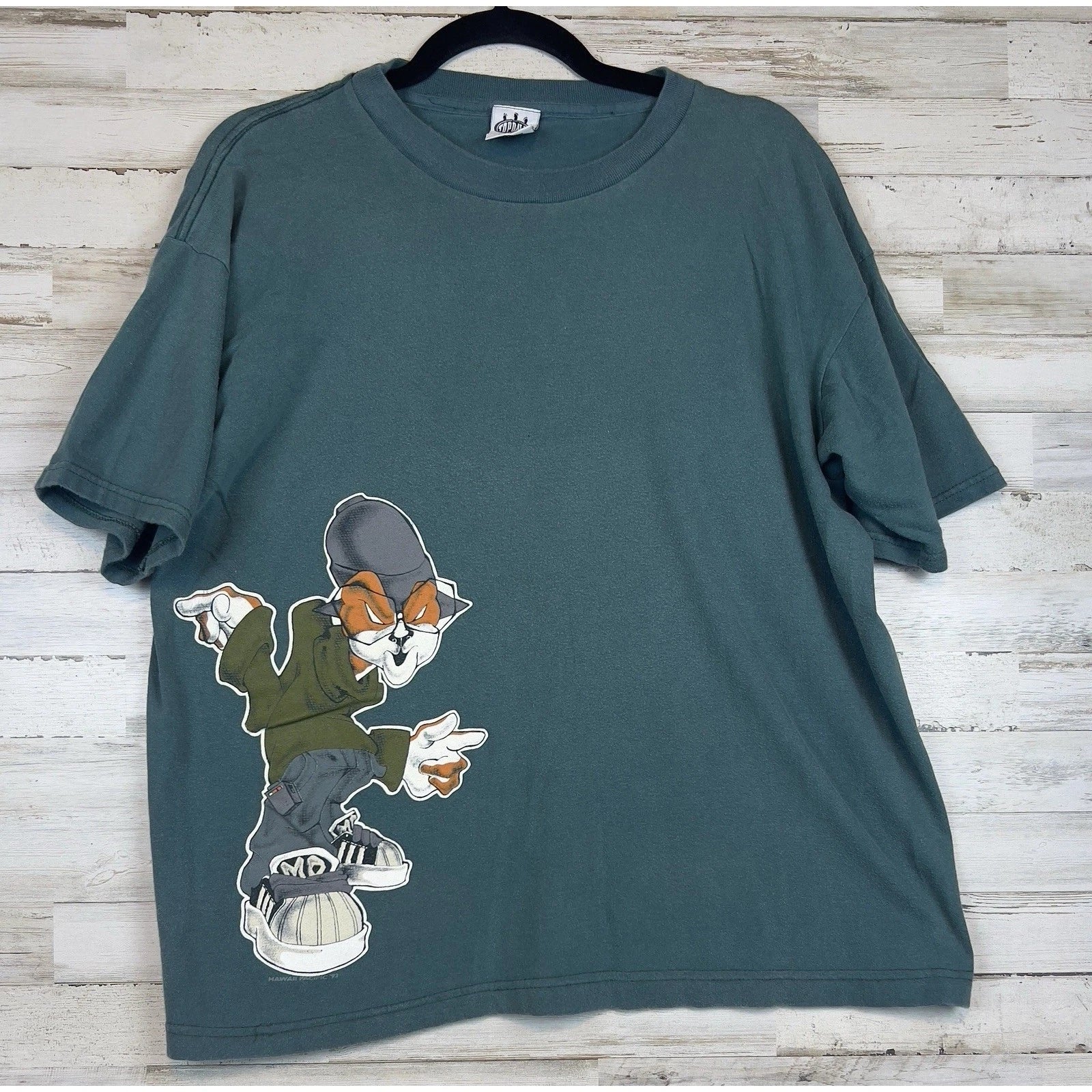 VINTAGE Top Dawg TShirt Mens Med 90s Grunge Skate Hip Hop USA Skateboard Y2K