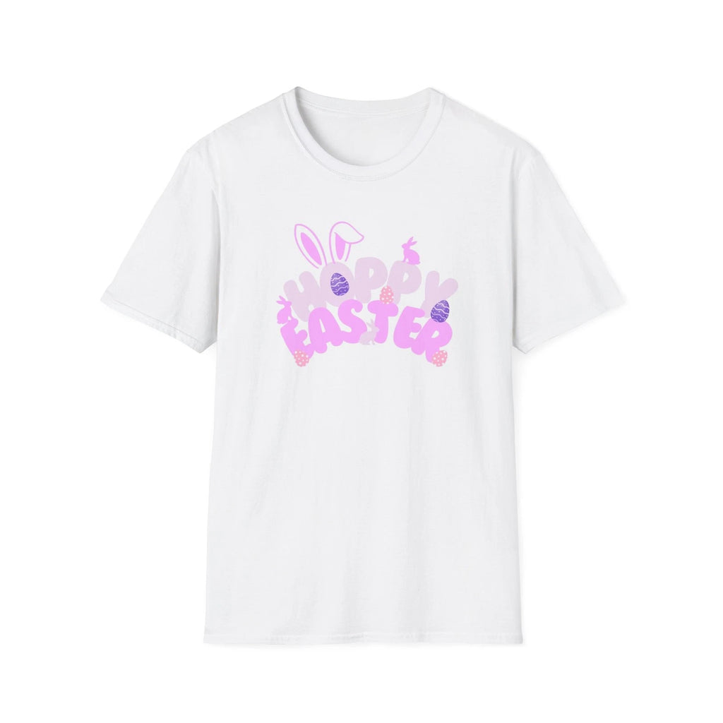 Happy Easter Bunny Tee | Easter graphic t-shirt, pastel design
