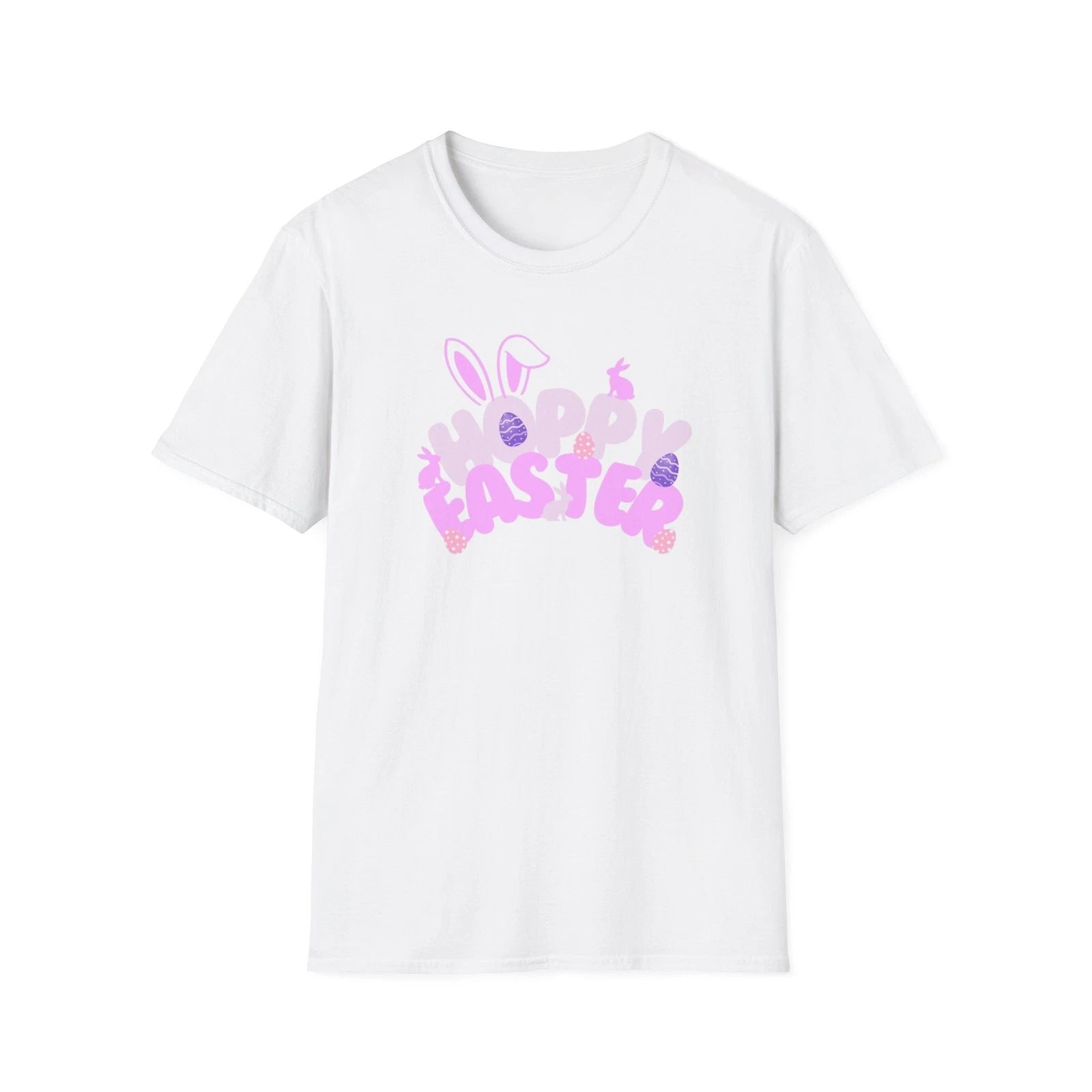 Happy Easter Bunny Tee | Easter graphic t-shirt, pastel design