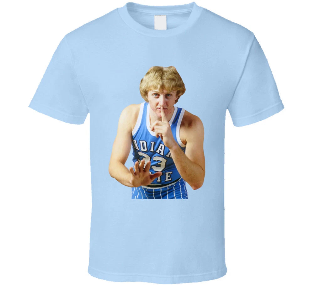 Larry Bird Retro 1977 Indiana State Boston Basketball Fan T Shirt