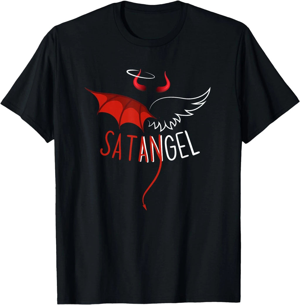 Half Angel Devil Halloween - Gothic Emo Dark Aesthetic T-Shirt