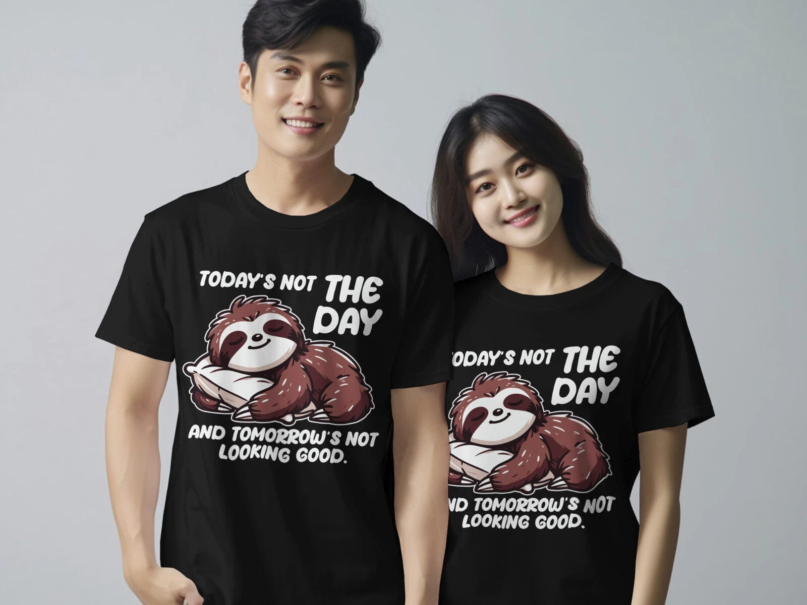 Lazy Animal Themed T-Shirt Tired Design Animal Lovers Funny Gift Unisex Tee Logo
