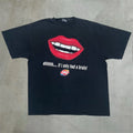Dairy Queen T-Shirt Mens XL Black Graphic Tee DQ Funny Lips Pop Art Cotton
