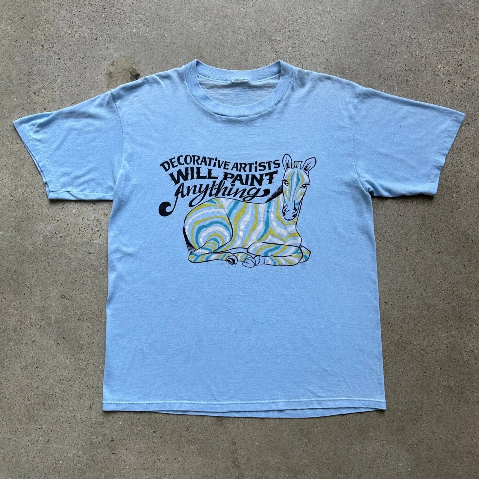 Vintage 80s Decorative Artists Will Paint Anything Art Shirt