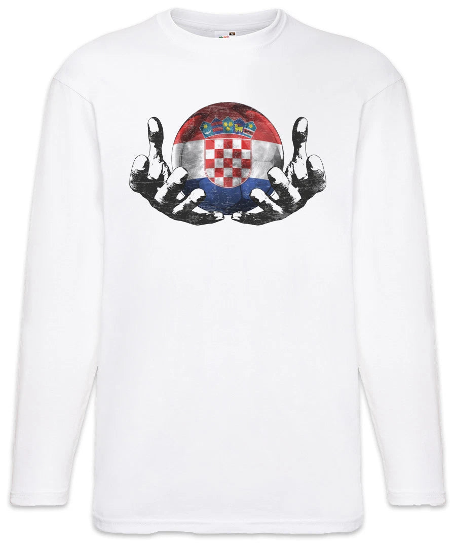 Croatia Football Magic Ball Men Long Sleeve T-Shirt croatian Soccer Flag