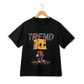 Trendy Box - Head Cartoon Casual T - Shirt, Unisex in Black and White