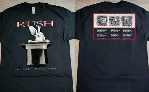 1990 Rush Rabit Presto North America Tour T-Shirt, Rush Band T-Shirt