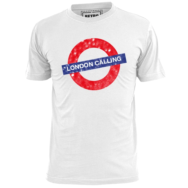 Mens London Calling Punk Rock T Shirt Ruts Clash