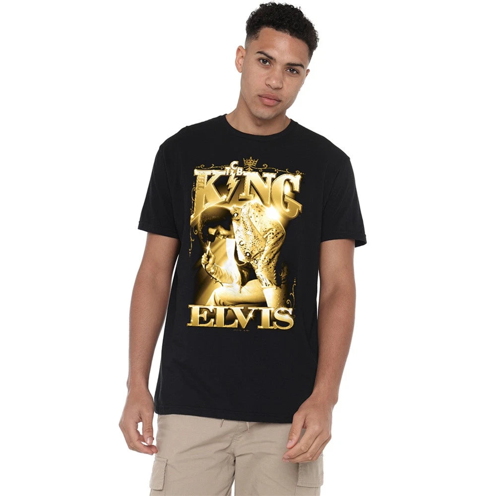 Elvis Presley The King Unisex T-Shirt S-5XL, Black
