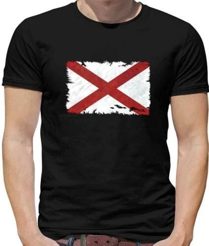 Alabama Grunge Flag Mens T-Shirt - Flags - USA - American State - America