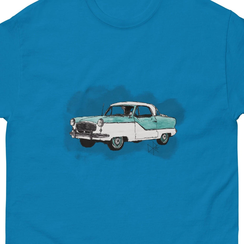 Nash Metropolitan - Classic T-shirt Graphic Tee Funny Cool Car Sketch Art