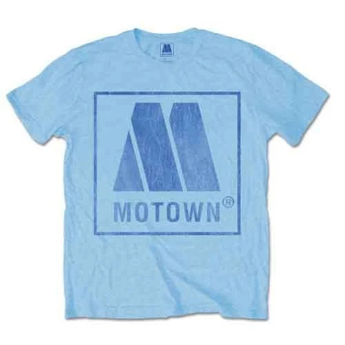 Motown Records Vintage Logo T-Shirt Blue New