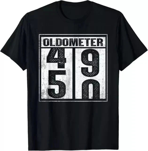 50th Birthday Funny Gift Men Women Oldometer 49-50 Shirt Gift Tees