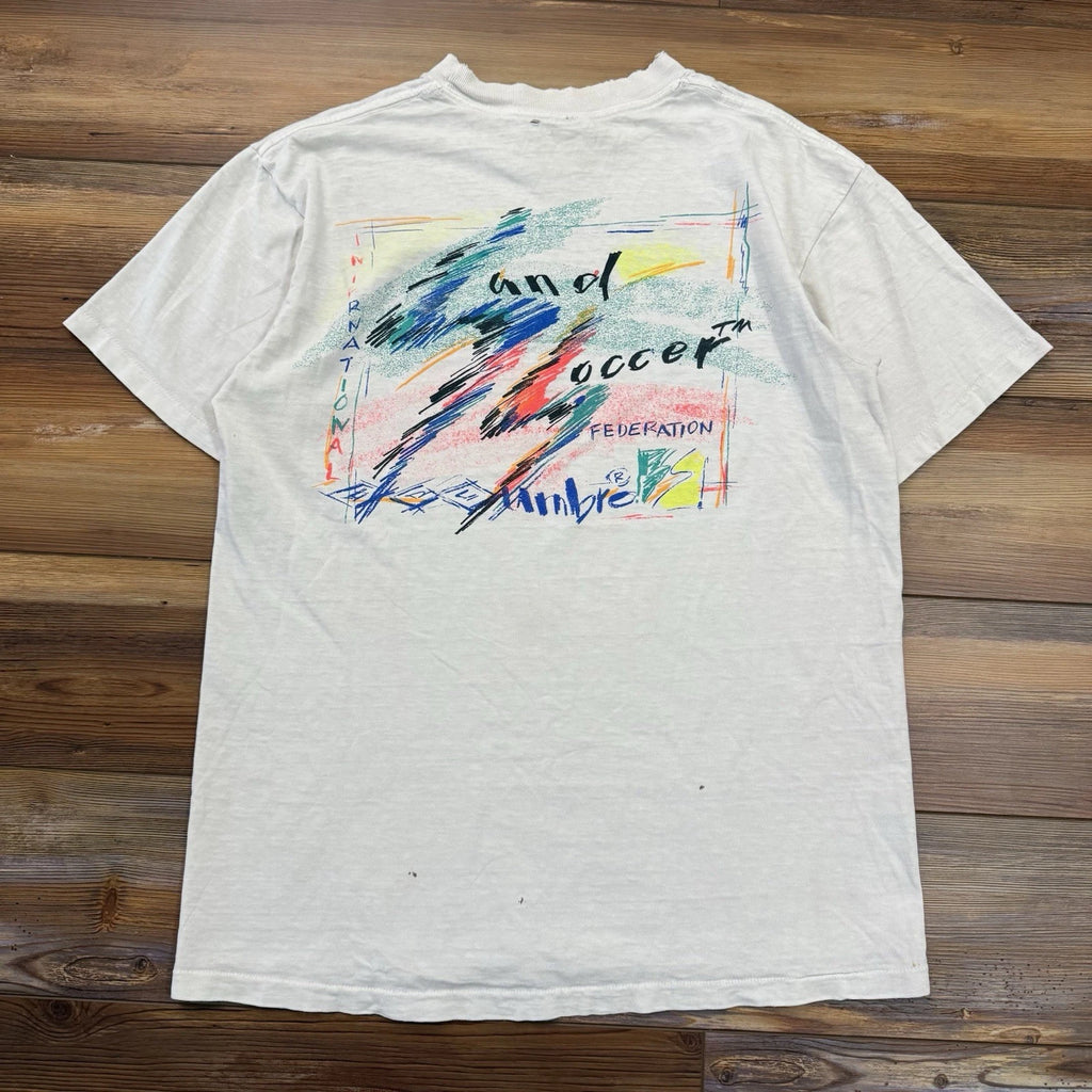 Vintage 90’s Umbro Sand Soccer White Tee Shirt