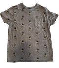 Pug T Shirt Creative Destruction Men's Large Brown Dog Print All Over pocket M
