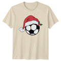 Christmas Soccer Ball Sports Mens T-Shirt Womens Tee Holiday Graphic Top