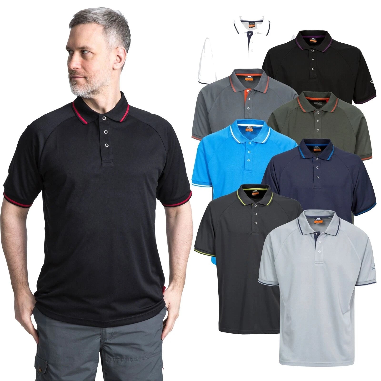 Trespass Bonington Mens Polo Shirt Plain T