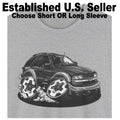 DigiRods Chevy Blazer ZR2 Model Black And White Art Cartoon Car T Shirt